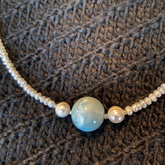 Larimar and Pearl Set - Picture 2 of 8